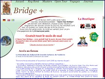 Aperçu du site BridgePlus - organisation tournois de bridge