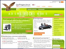 Aperu du site Les Pages Jeux - Concours sur internet