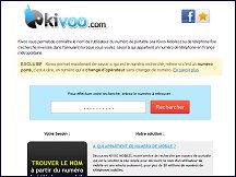 Aperu du site Kivoo.com - annuaire tlphonique invers fixes et mobiles Kivoo