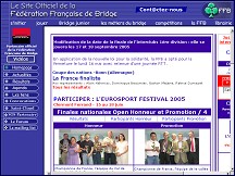 Aperçu du site Fédération Française de Bridge