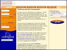 Aperçu du site Encyclopédie Larousse