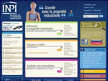 Aperçu du site INPI : Institut national de la propriété industrielle