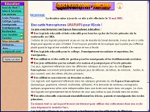 Aperu du site Espace Francophone Education - logiciels ducatifs