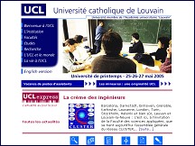 Aperu du site UCL - Universit catholique de Louvain