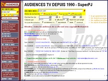 Aperu du site SUPERPJ - Audiences tl depuis 1990