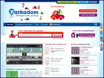 Aperu du site Parkadom - location de parking entre particuliers, partage parking