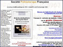 Aperu du site SPF - Socit Prhistorique Franaise