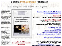 Aperçu du site SPF - Société Préhistorique Française