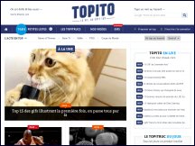 Aperu du site Topito - classements et listes insolites, humour et divertissement