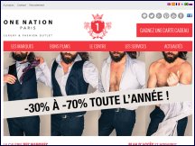 Aperu du site One Nation Outlet - centre commercial grandes marques ouest parisien