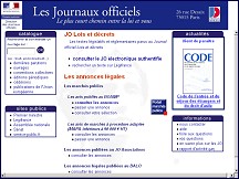 Aperu du site Journaux Officiels - lois, textes lgislatifs et rglementaires