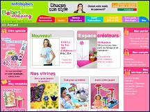Aper�u du site Bebes Shopping