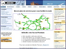 Aperu du site Infotrafic - information permanente sur la circulation routire