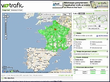 Aperu du site V-Trafic : infos trafic pour votre systme de navigation