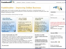 Aperu du site Tradedoubler - solutions marketing bases sur la performance