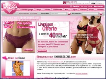 Aperçu du site 1001dessous - boutique lingerie pour femme et homme