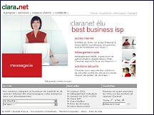 Aperu du site Claranet : fournisseur de services Internet pour les entreprises