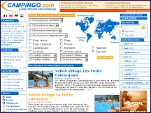 Aperçu du site CAMPINGO - guide mondial des campings