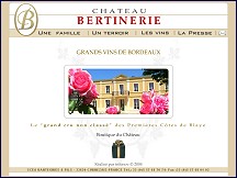 Aperçu du site Château Bertinerie Grand Cru non classé des Premières Côtes de Blaye