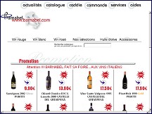 Aperu du site Barnabel, vente en ligne de vin italien et huile olive, gastronomie italienne