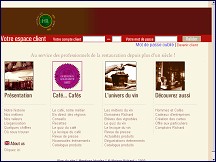 Aperçu du site Richard.fr : Vente de vins de propriétés, cafés, spiritueux et eaux minérales
