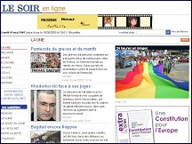 Aper�u du site Le Soir de Bruxelles - �dition online du journal quotidien Le Soir