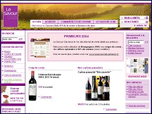 Aperu du site Le Savour Club - vente en ligne vins et champagnes