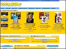 Aperçu du site DVD pas cher - comparateur de prix DVD sur le web