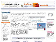 Aperçu du site LesComparateurs.com - comparer les prix avec les comparateurs