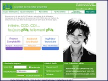 Aper�u du site Plus Interim - portail emploi du travail temporaire