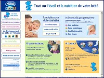 Aperu du site Bebe Nestl - L'veil et la nutrition de votre bb