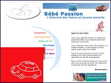 Aperu du site Bebepassion.com - L'internet des futurs et jeunes parents