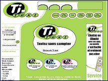 Aperu du site Ti-Text : chat gratuit par GPRS avec envoi de messages