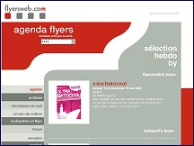 Aperu du site Flyersweb.com - agenda flyer, bons plans, soirees, clubbing, bars et sorties
