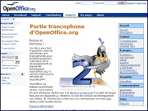 Aperu du site OpenOffice.org - suite bureautique gratuite pour Windows, Mac et Linux