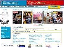 Aperu du site Pressedefrance.com - achetez votre presse sur internet