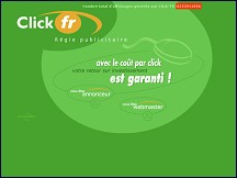Aperu du site ClickFR - rseau francophone de bannires publicitaires paie-par-click