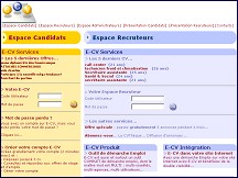 E-CV, outil Emploi, banque CV, d�p�t et consultation d'annonces