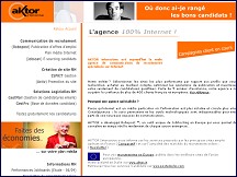 Aktor, agence de communication de recrutement 100% internet