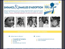 Aperu du site EFA: Enfance et Familles d'Adoption