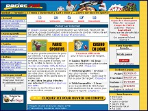 Aperu du site Parier.net - paris sportifs et casino sur internet