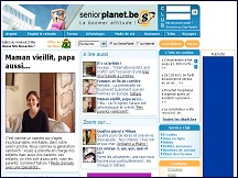 Aperu du site Seniorplanet - portail belge pour les sniors