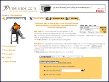 Aperu du site Freelance France - projet informatique, free-lance indpendant