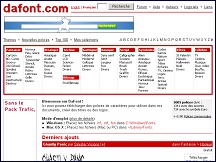 Aperçu du site DaFont.com - polices de caractères à télécharger