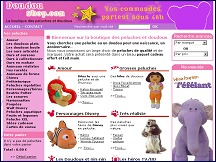 Aperu du site Doudou-shop.com - La boutique des peluches et doudous