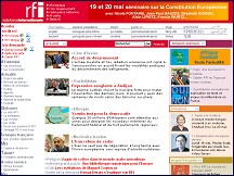 Aperu du site RFI - Radio France Internationale
