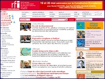 Aper�u du site RFI - Radio France Internationale