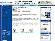 Aperu du site E-Sama - technologie et services pour la relation clients