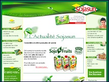 Aperçu du site Sojasun - créateur de saveurs végétales au soja