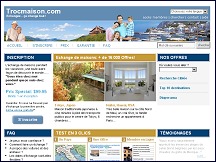 Aperçu du site Trocmaison - échange & troc maison ou appartement pour vacances